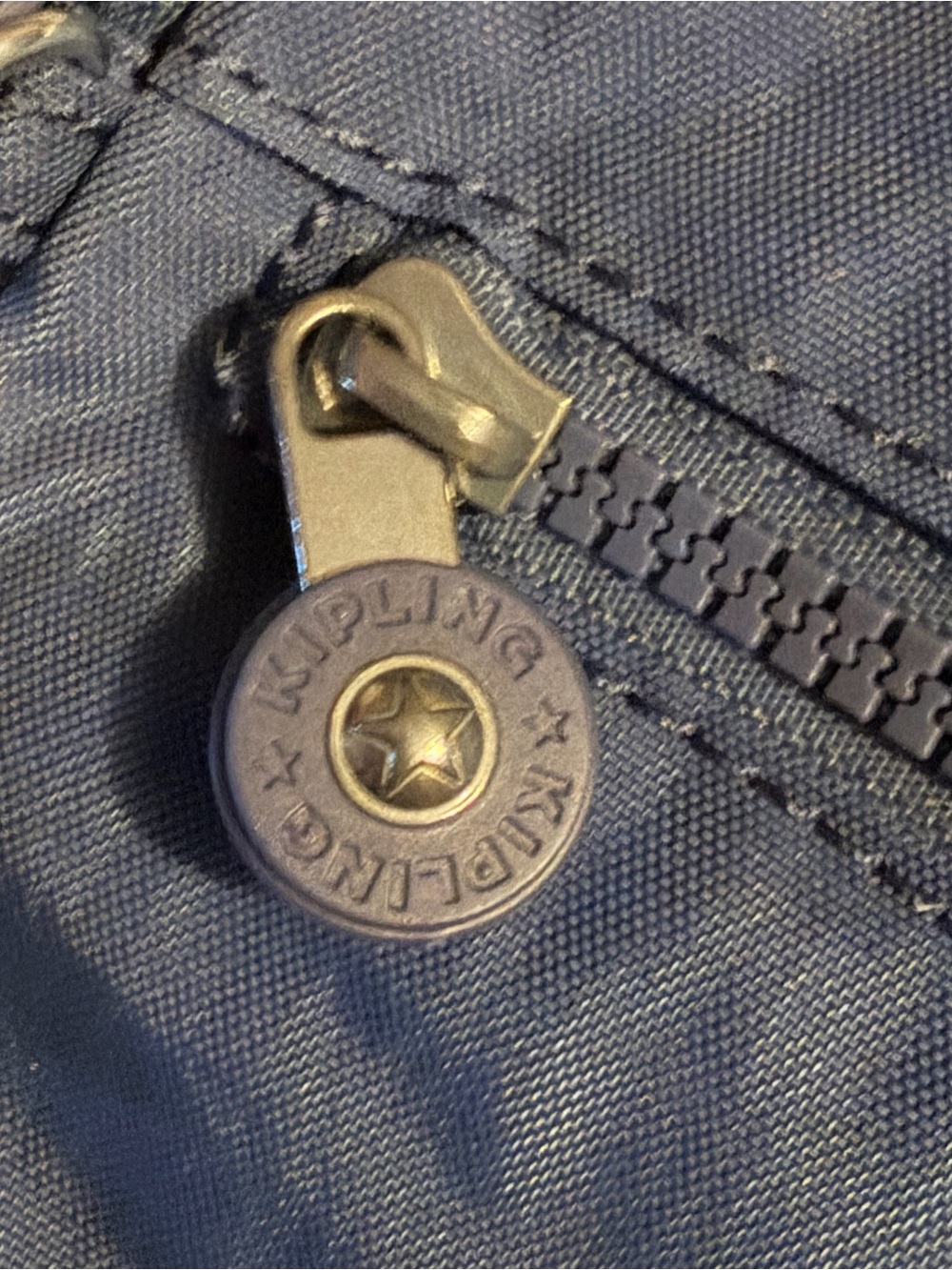 Kipling Keefe True Blue Tonal Compact Crossbody Bag with Monkey Charm - Picture 9 of 9